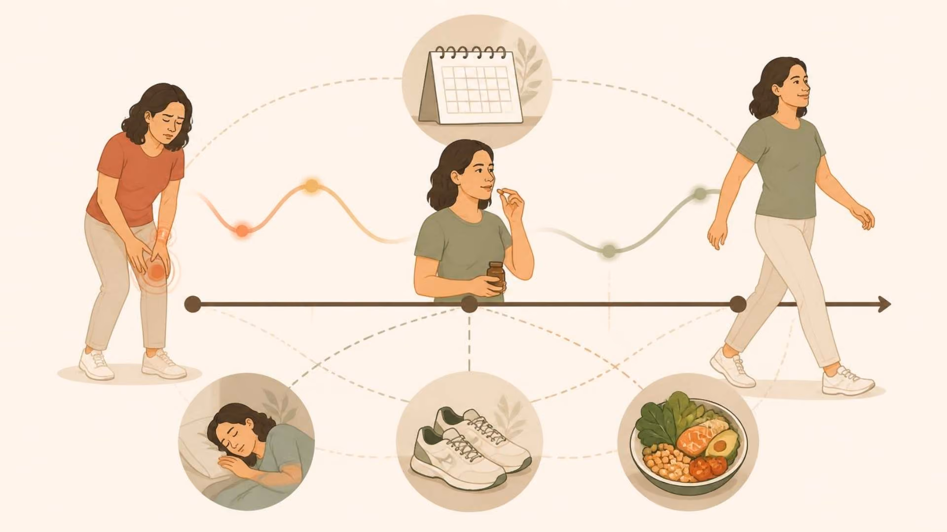 A person engages in healthy activities to lose weight and become healthy