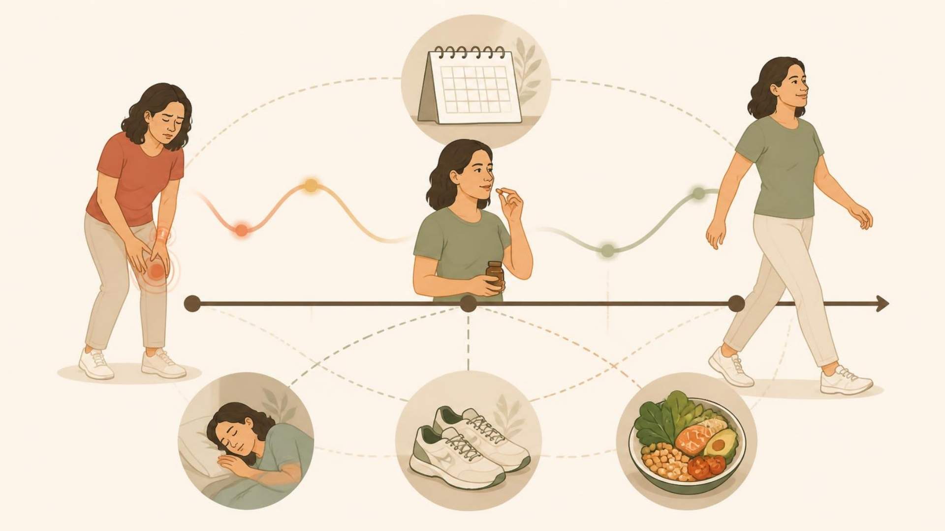 A person engages in healthy activities to lose weight and become healthy
