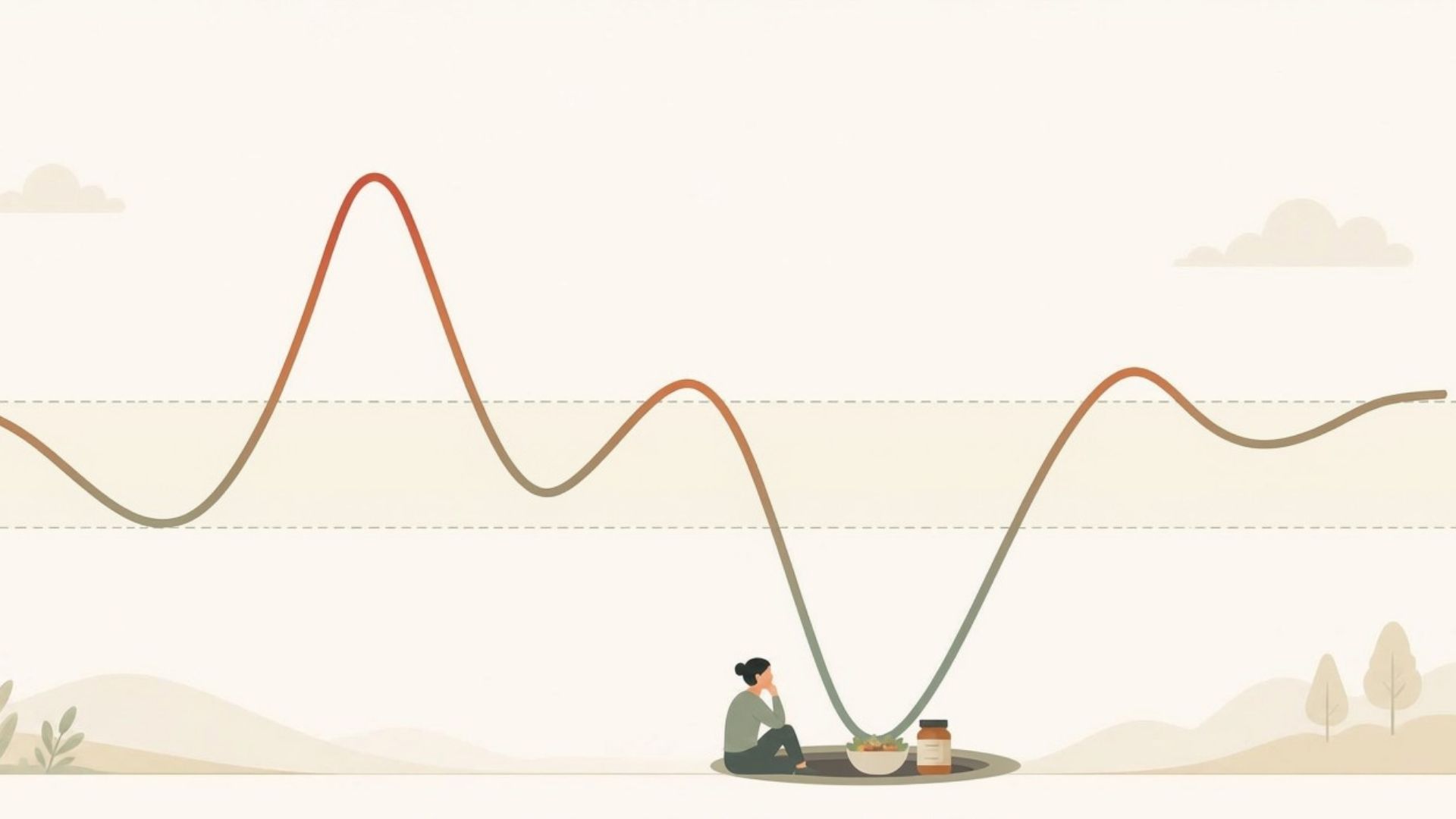 A health chart fluctuates