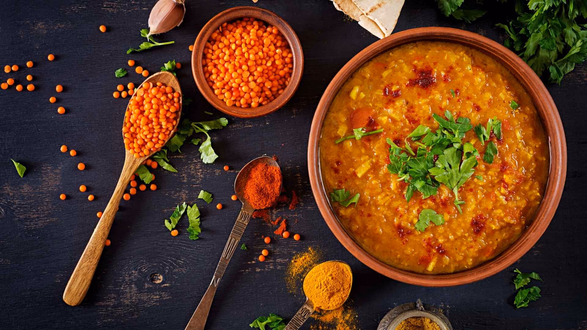 A bowl of lentil dhal