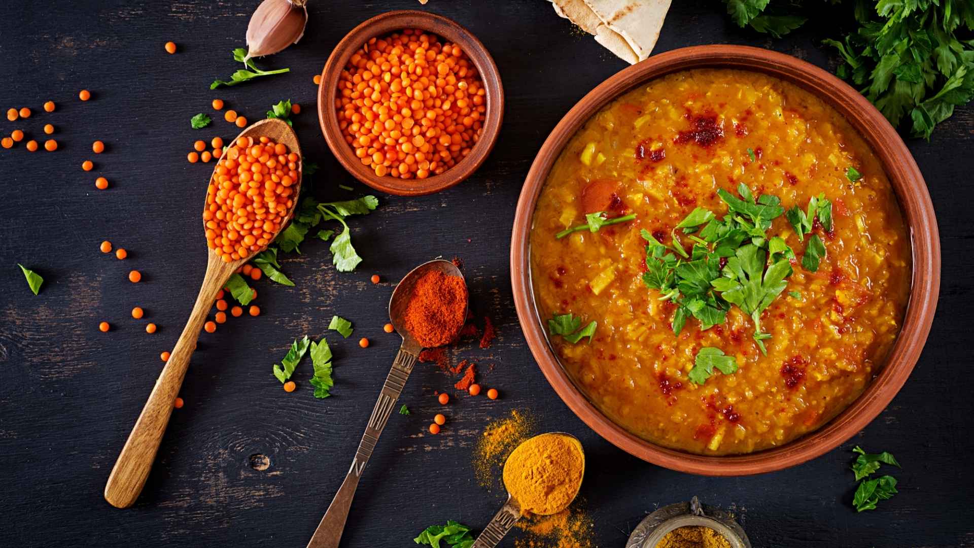 A bowl of lentil dhal