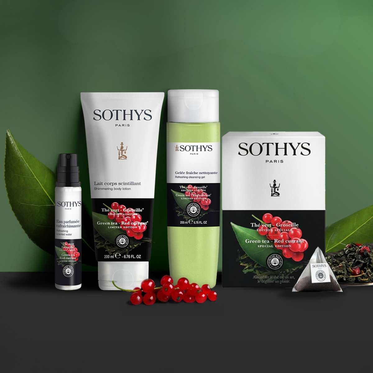 Soin visage oxygénant Thé vert - Groseille