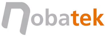 Logo Nobatek avec 'noba' en gris et 'tek' en orange.