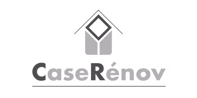 Logo de CaseRénov avec une icône de maison stylisée au-dessus du texte souligné.