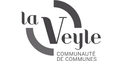 Logo de la Veyle Communauté de communes avec des arcs de cercle autour du nom.