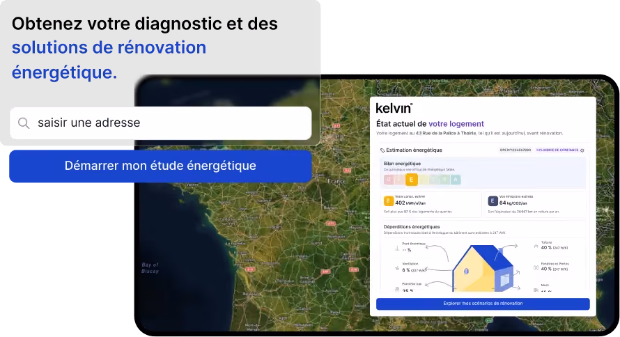 Interface du simulateur de projet kelvin°.
