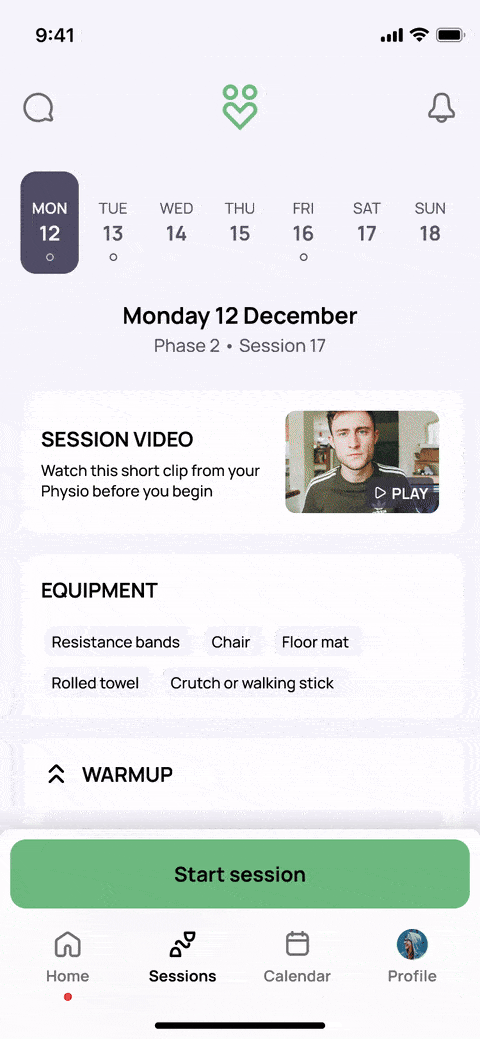 An iPhone screen depicting a key feature of the solution.