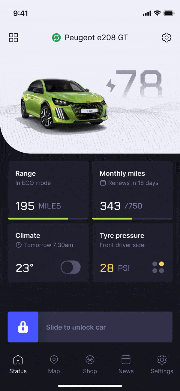 An iPhone screen depicting a key feature of the solution.