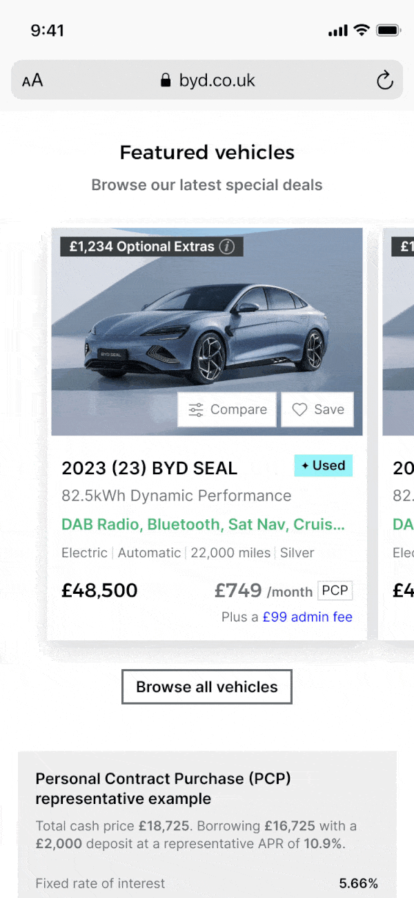 An iPhone screen depicting a key feature of the solution.
