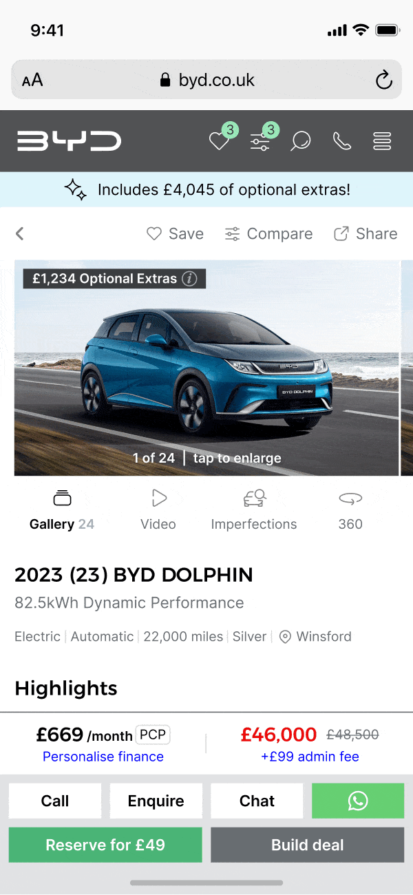 An iPhone screen depicting a key feature of the solution.