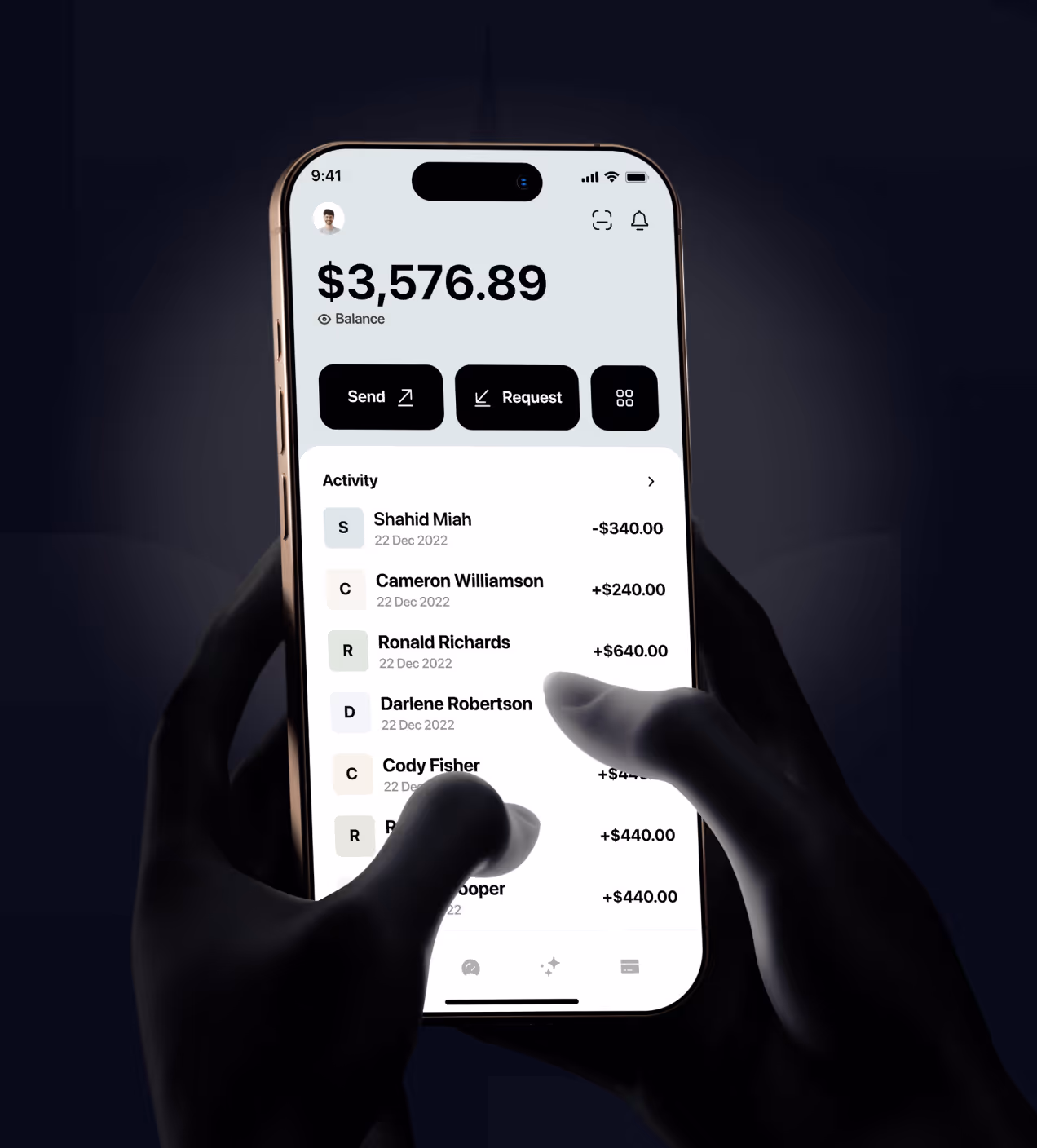 fintech transaction history