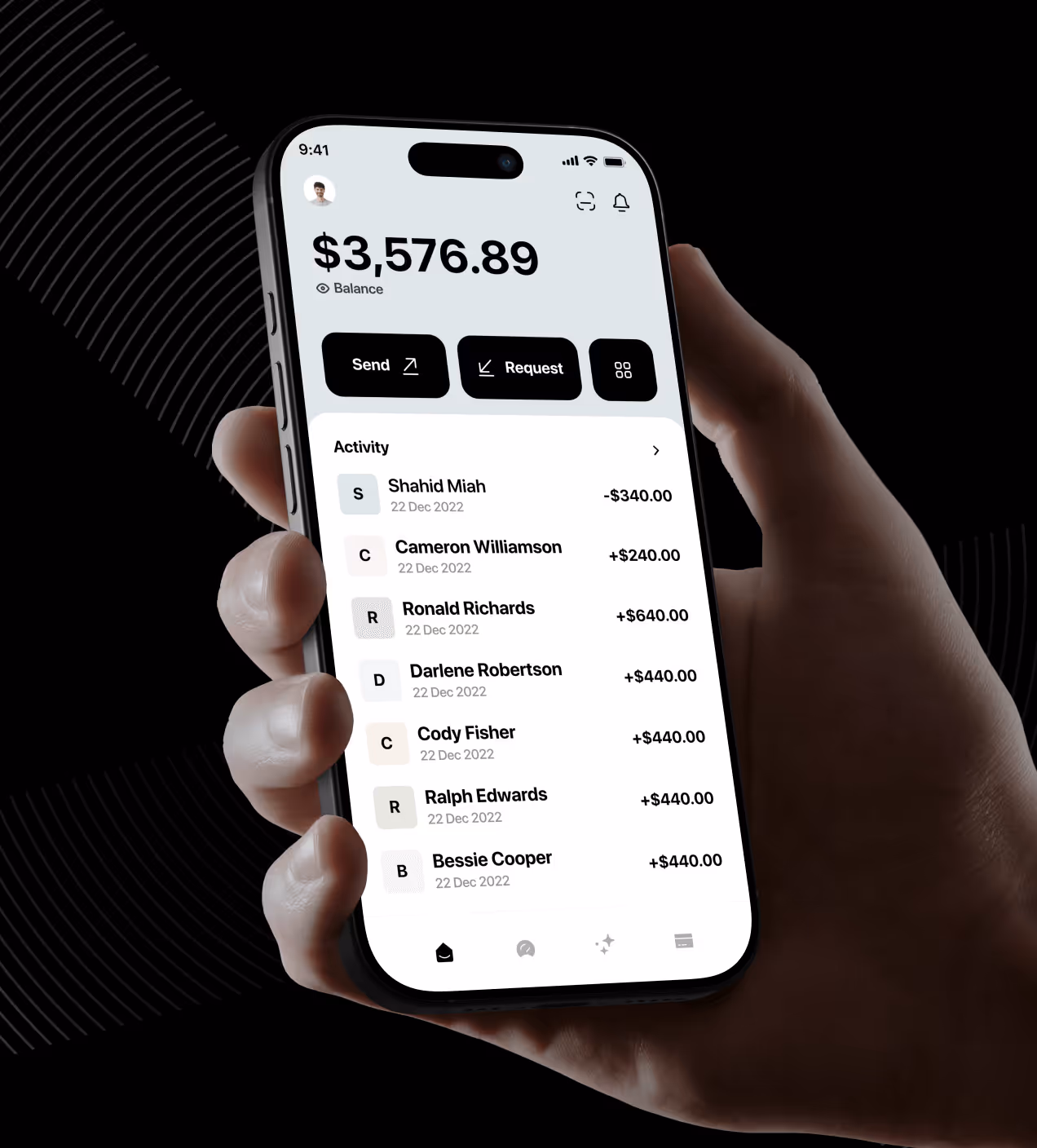 mobile bank transaction history list