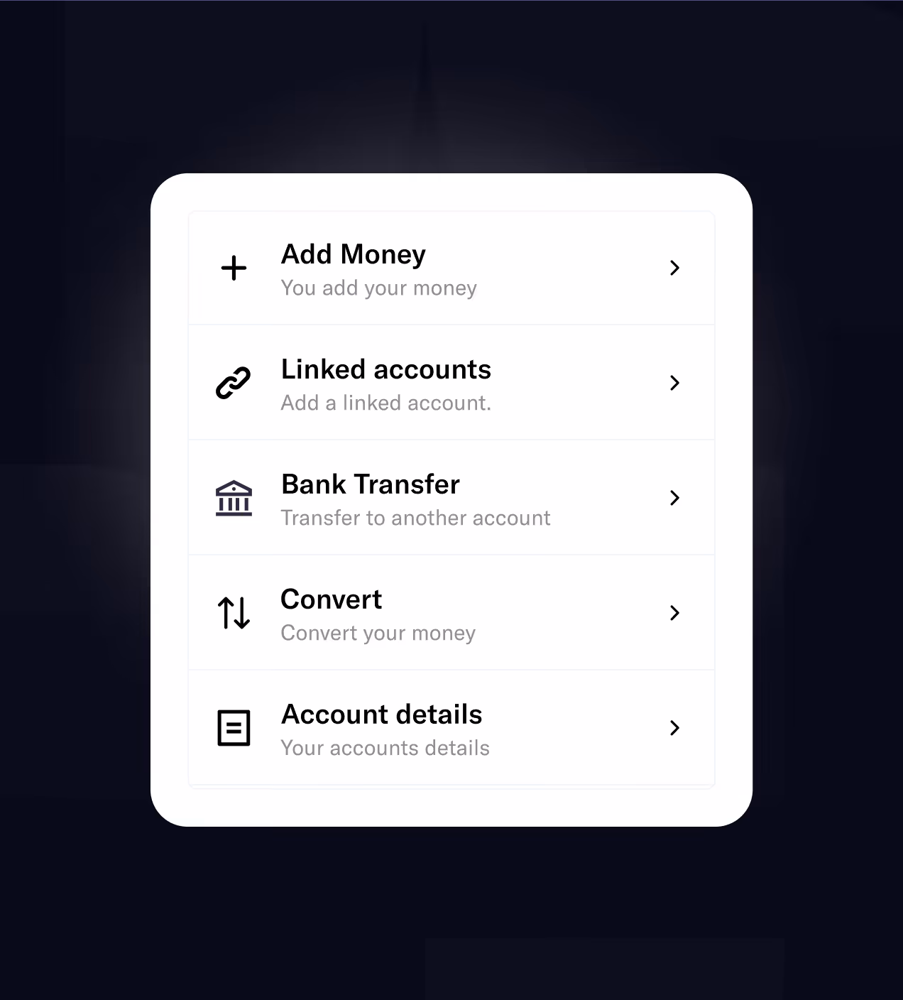 finance app ui design