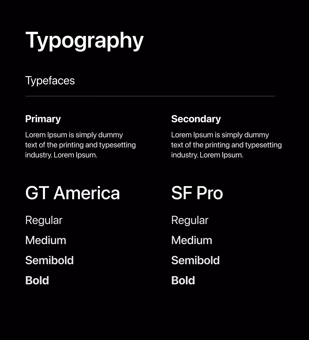 quicky fintech app typography design
