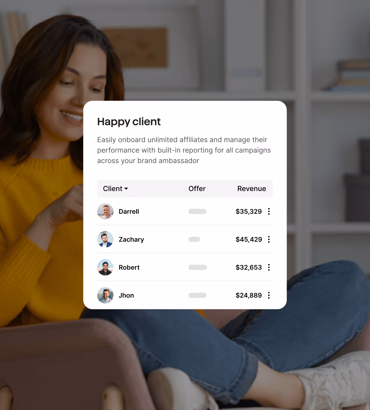 saas billing admin screen