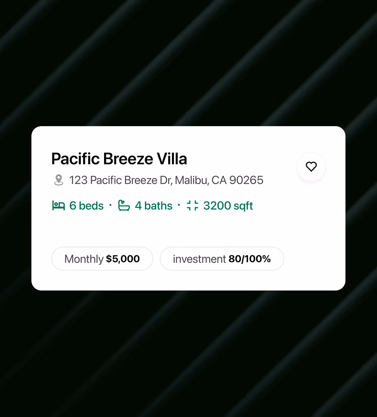 property search interface