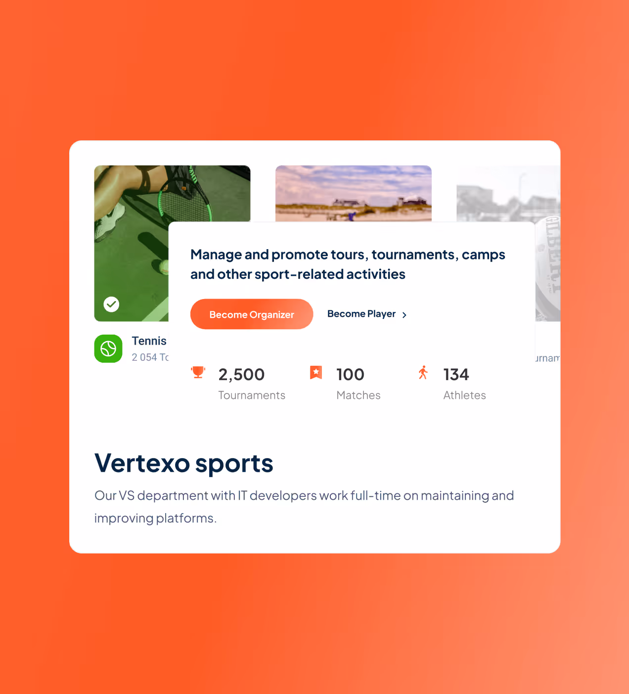 sports league card component design