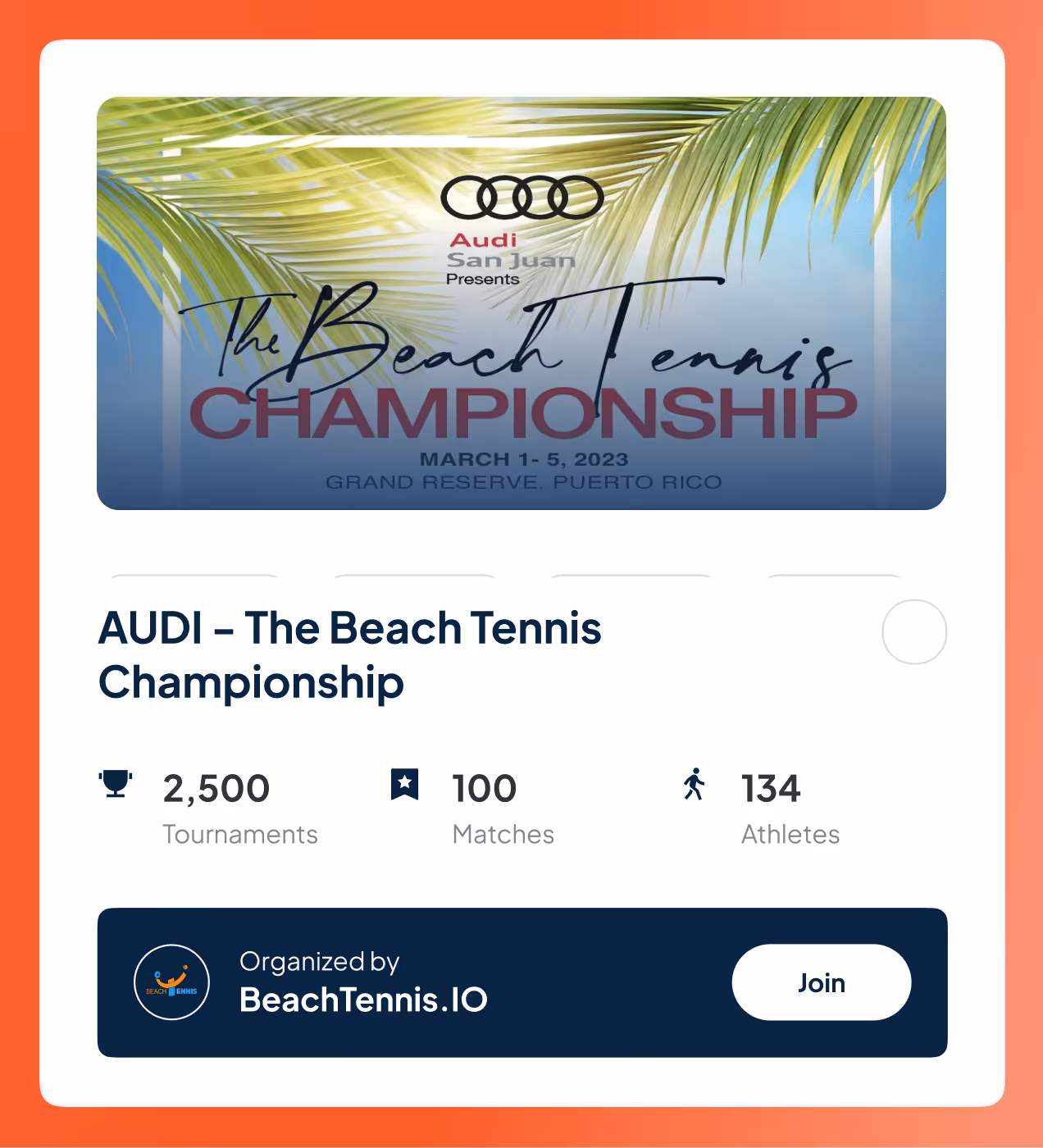 tournament registration user flow design