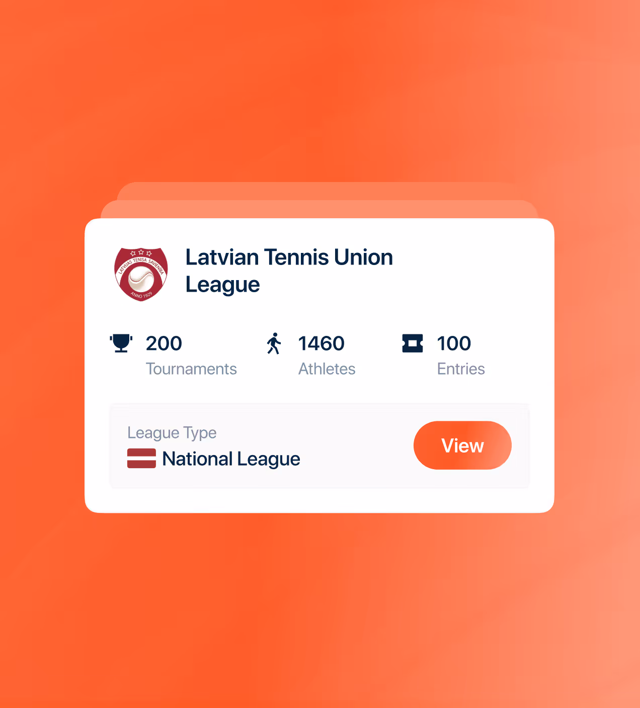 sports league registration interface design
