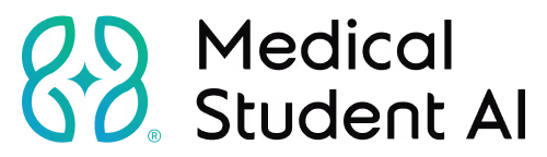 Medical Student AI logo with stylized icon and text.