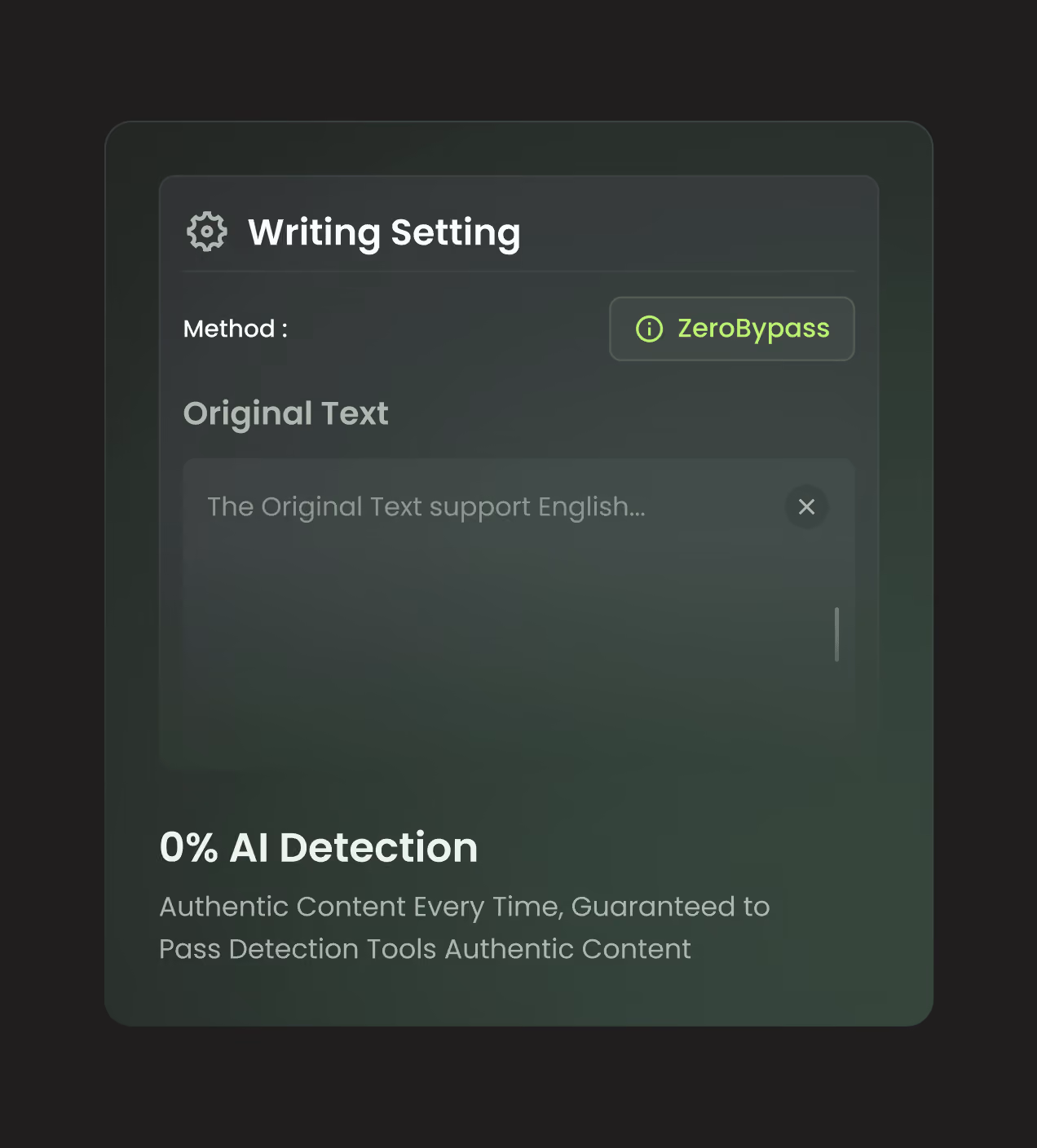 zeroessay-writing-settings-panel-ui-design