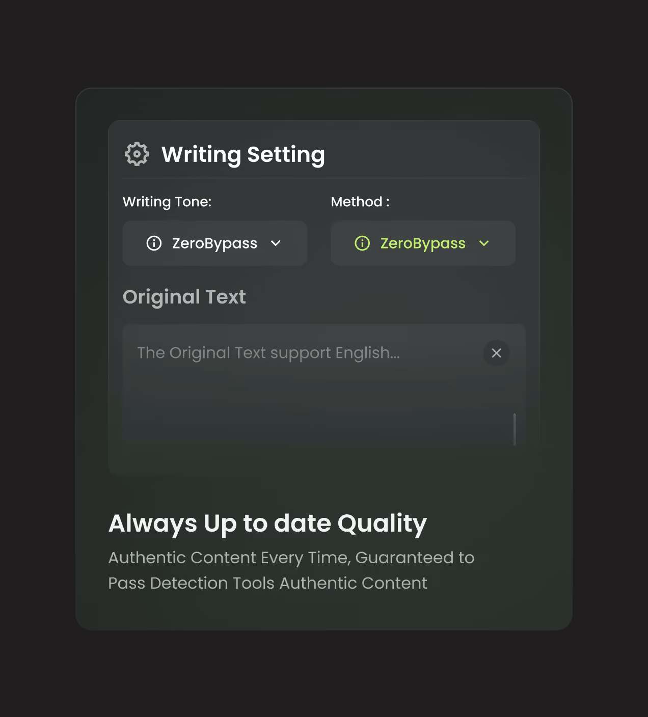 zeroessay-ai-detector-settings-ui-ux-design