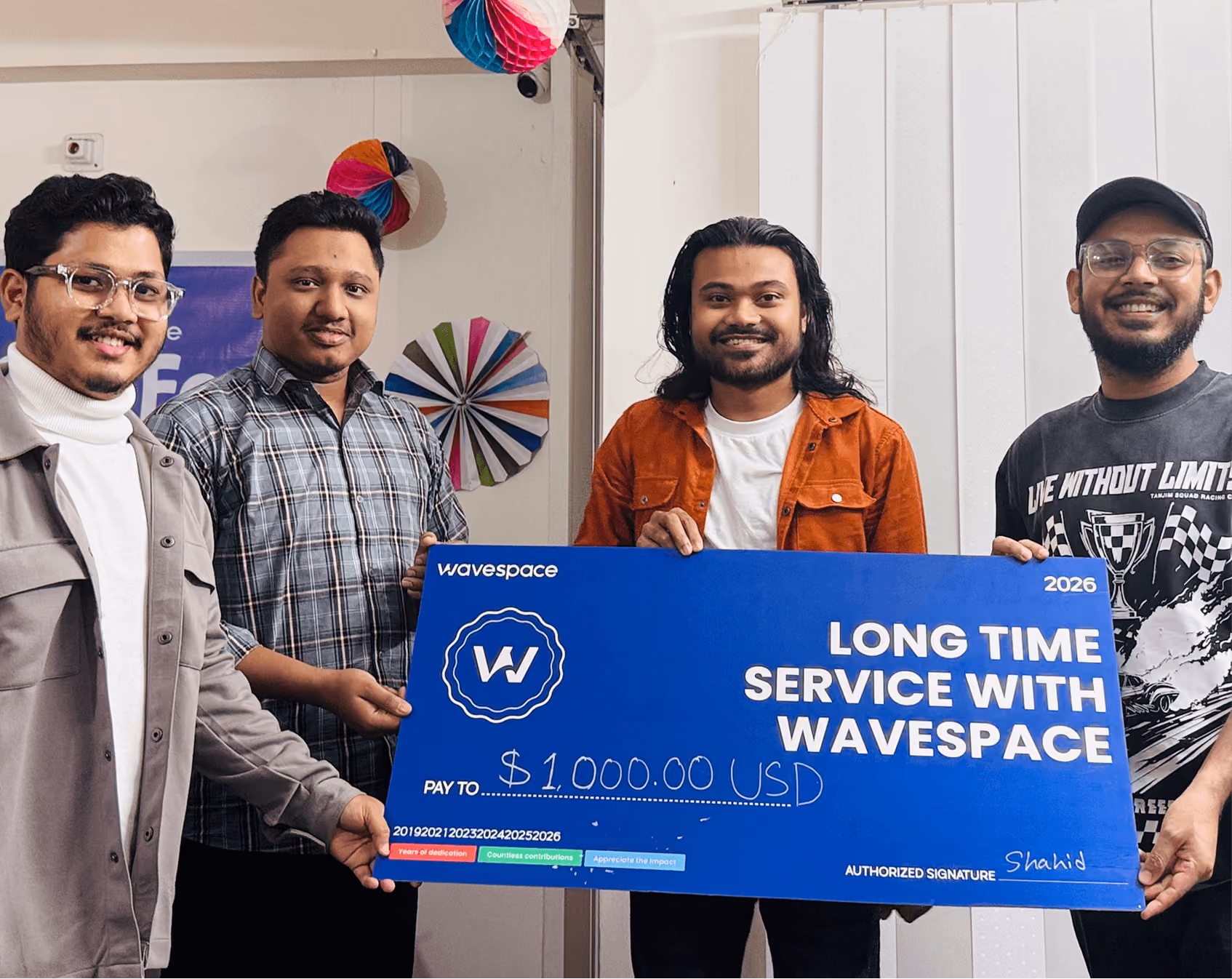 Awarding longest serving teammate of Wavespace