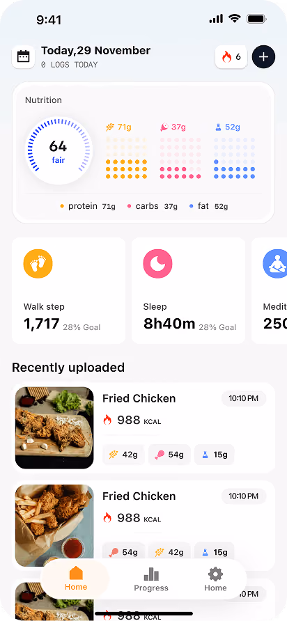 Fitness app UI/UX design service