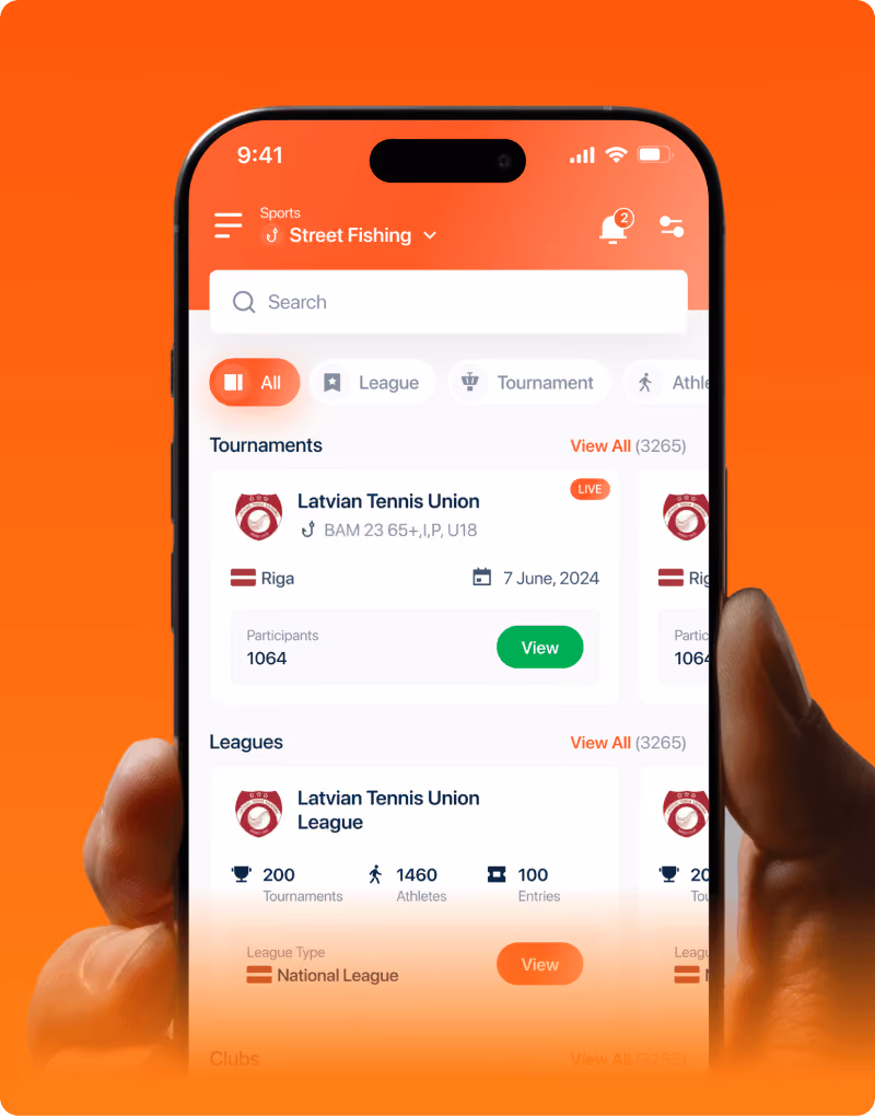 Sports tournament league ios app design by Wavespace