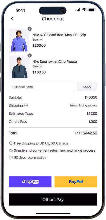 Off white checkout screen redesign by Wavespace