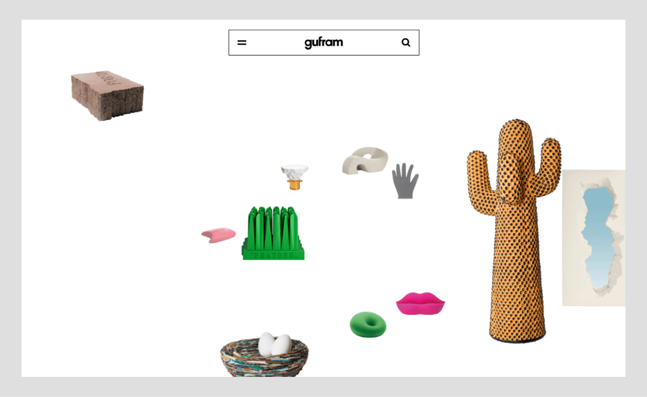 gufram website design example wavespace