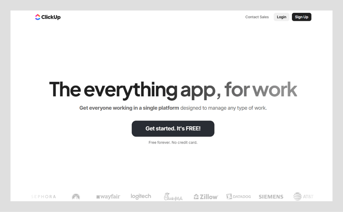 clickup website design example wavespace
