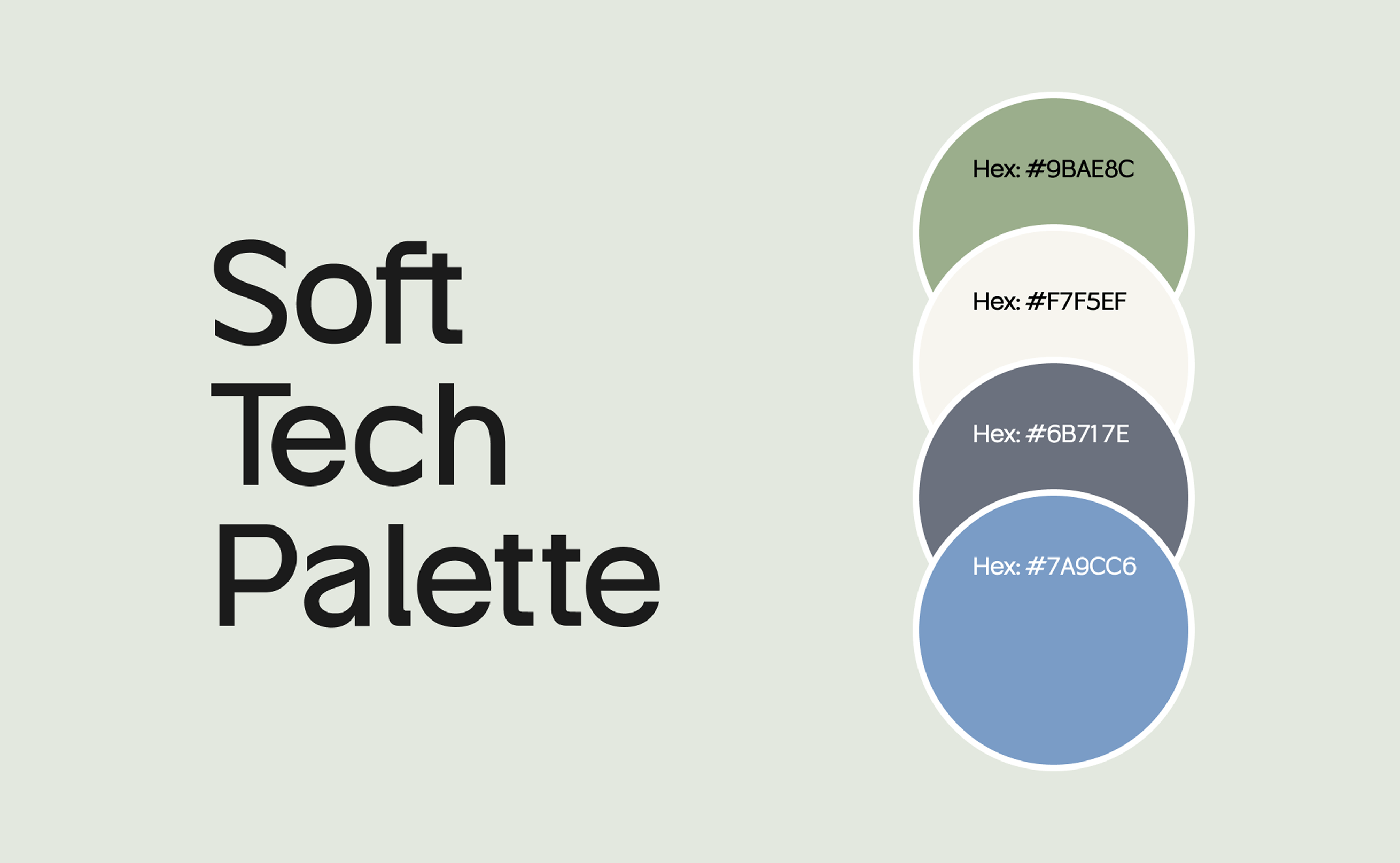 soft tech palette of muted colors