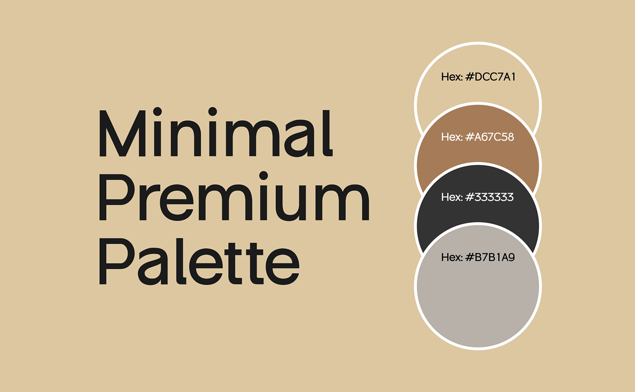 minimal premium palette of muted colors