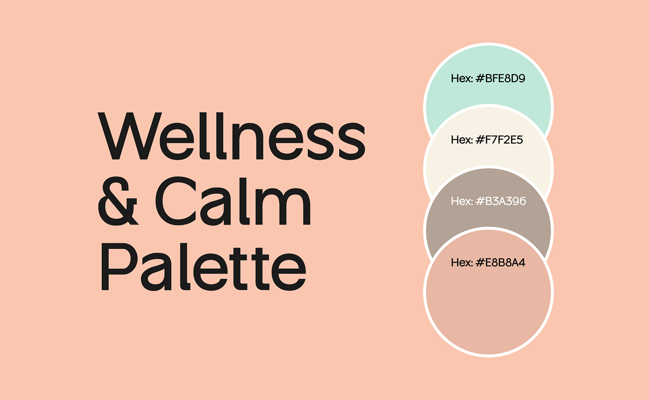 wellness calm palette of muted colors