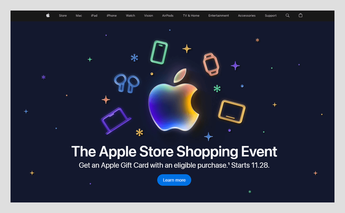 apple website design