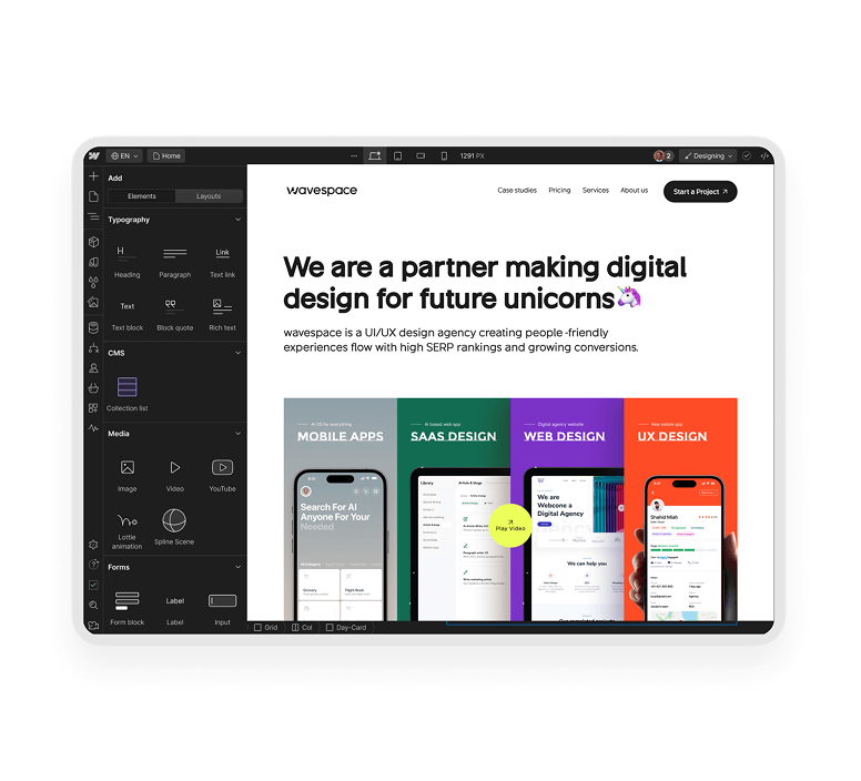 Webflow Design Development Agency In Italy