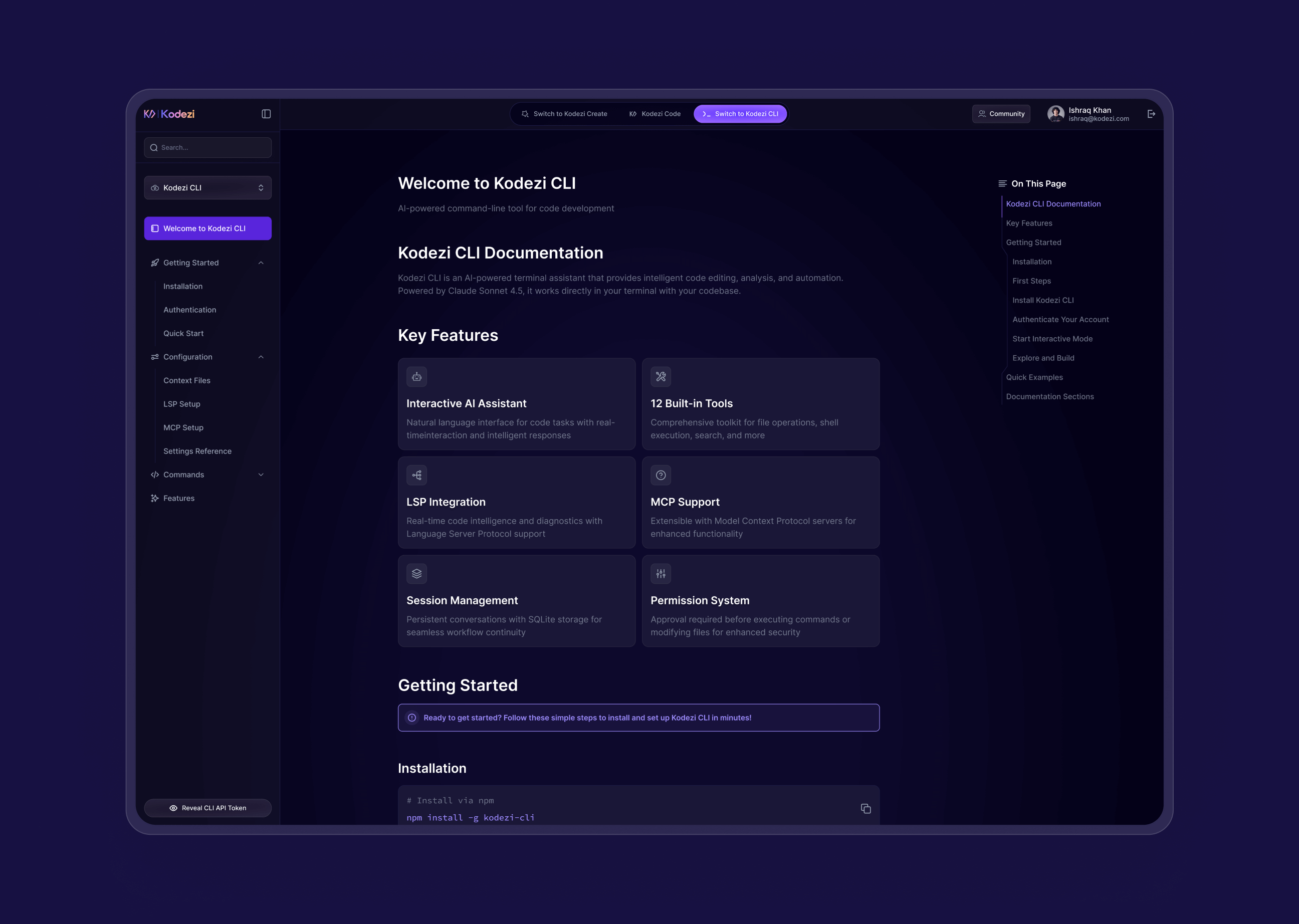 dark ui web design