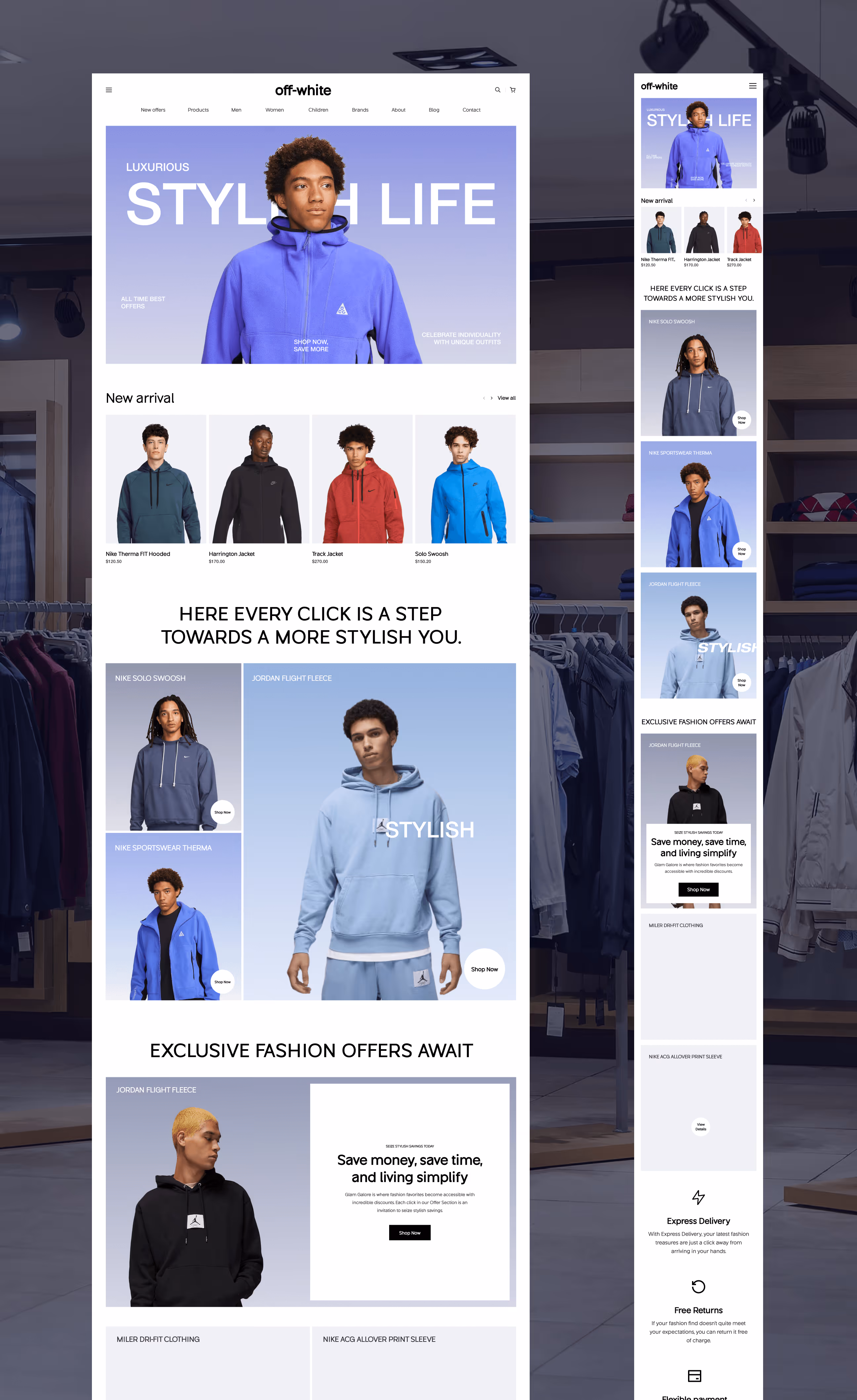 off white resposive ui ux design by wavespace