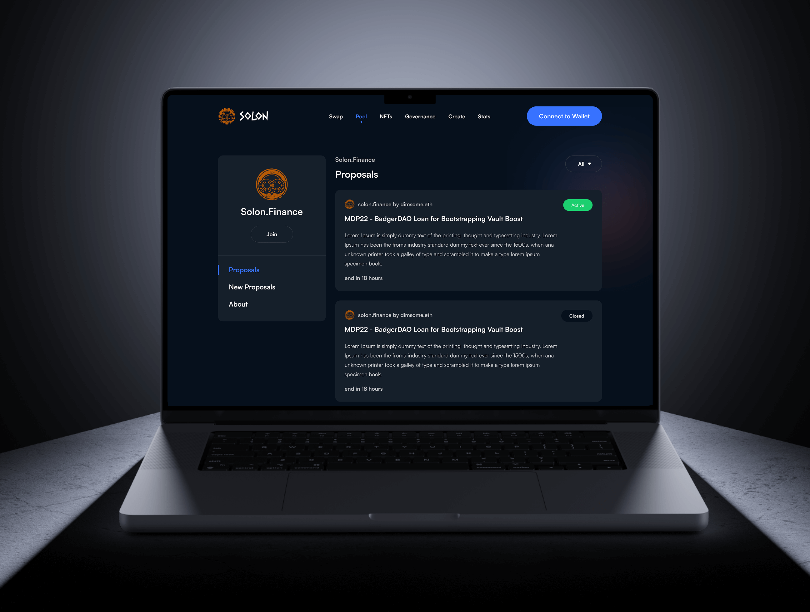 nft marketplace dashboard ui design
