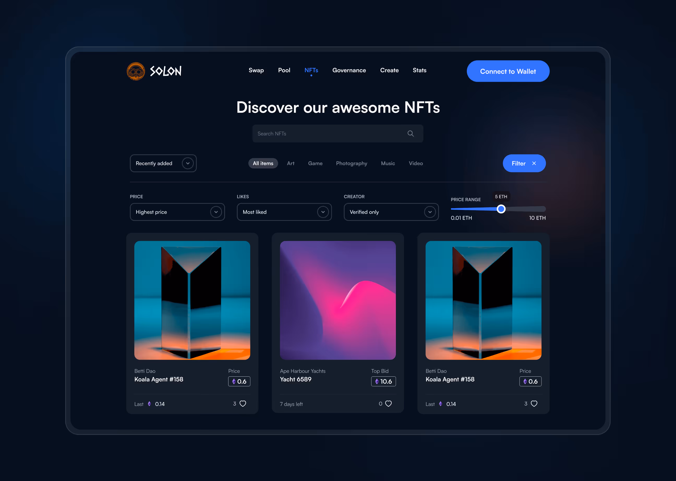web3 saas dashboard design