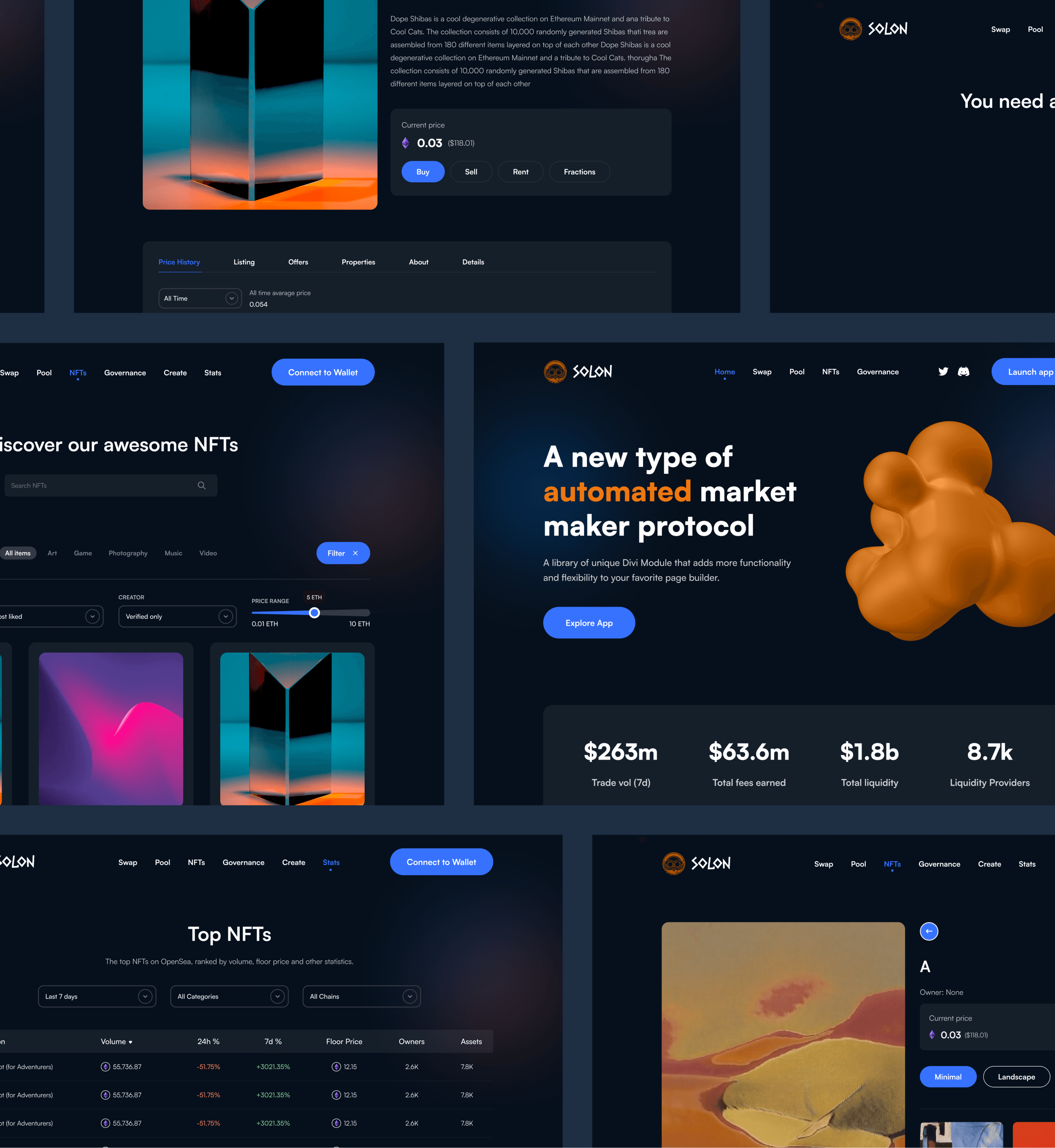 crypto landing page design