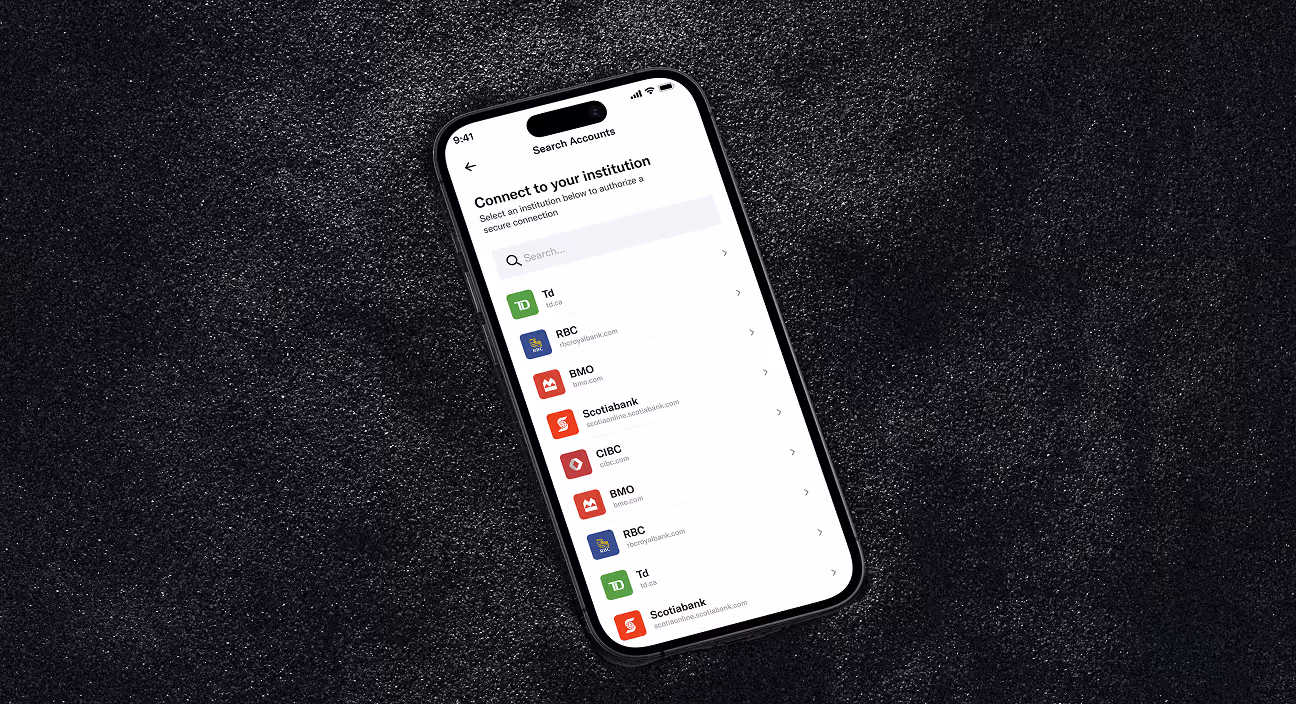 Fintech mobile banking app