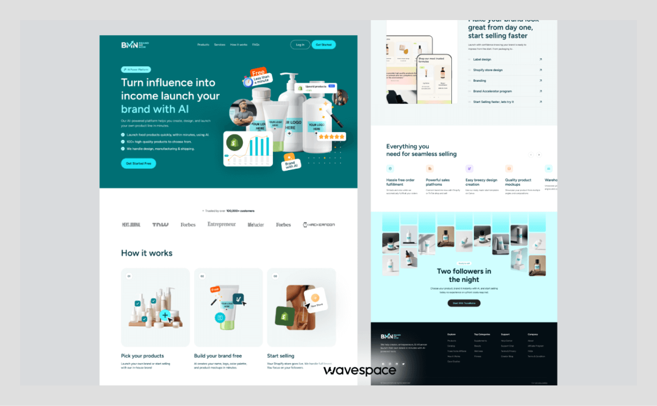 what is a landing page by wavespace