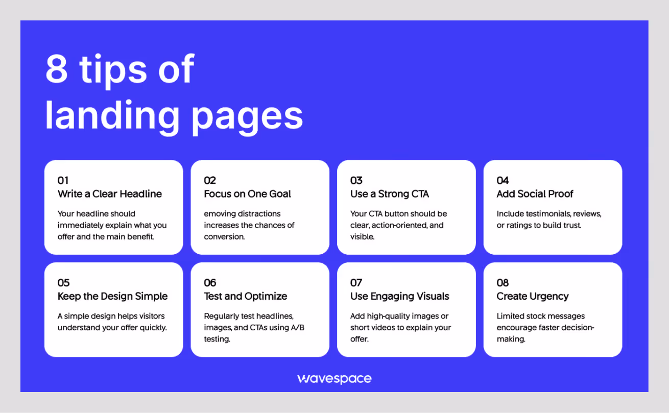 tips for creating high converting landing page