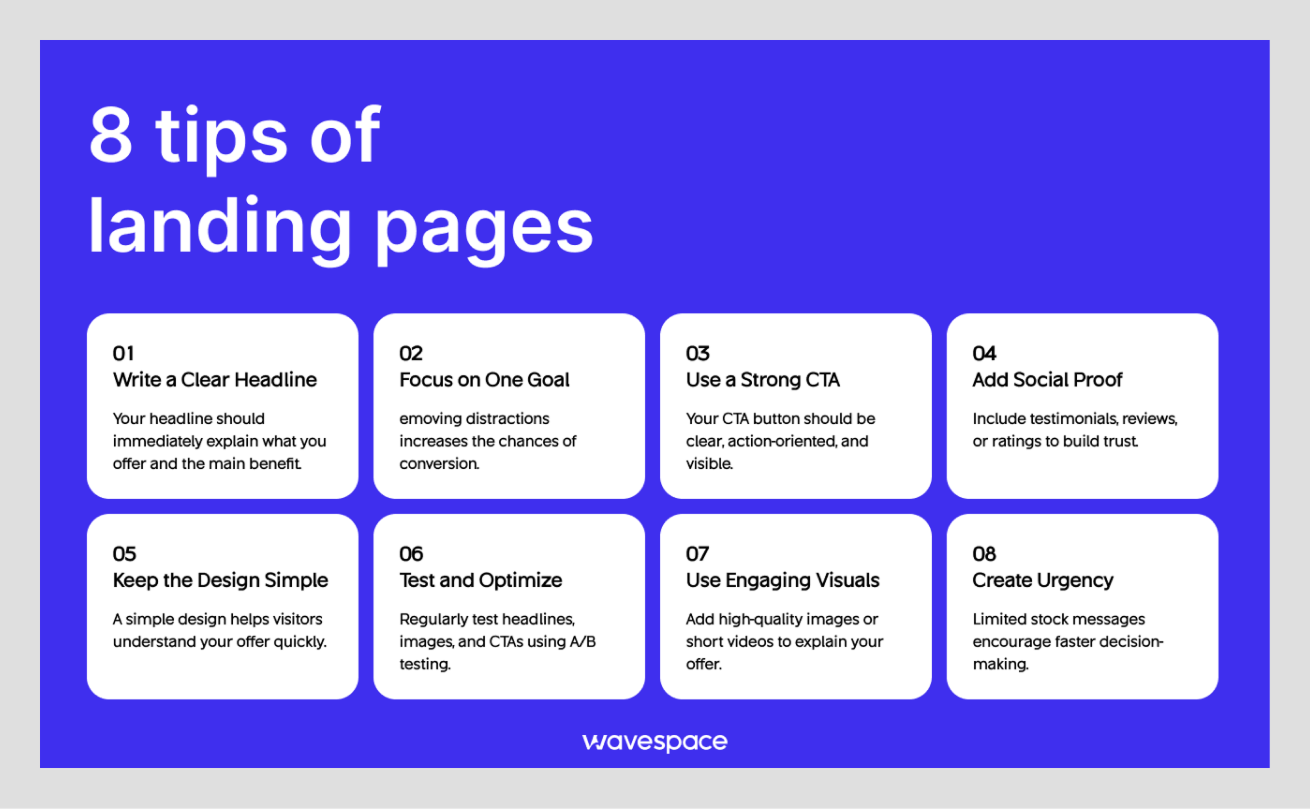tips for creating high converting landing page