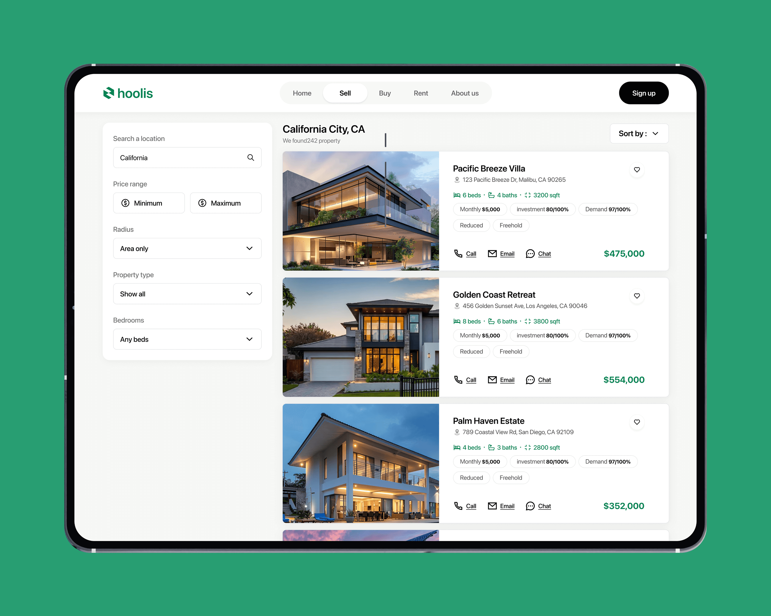 real estate app by wavespace