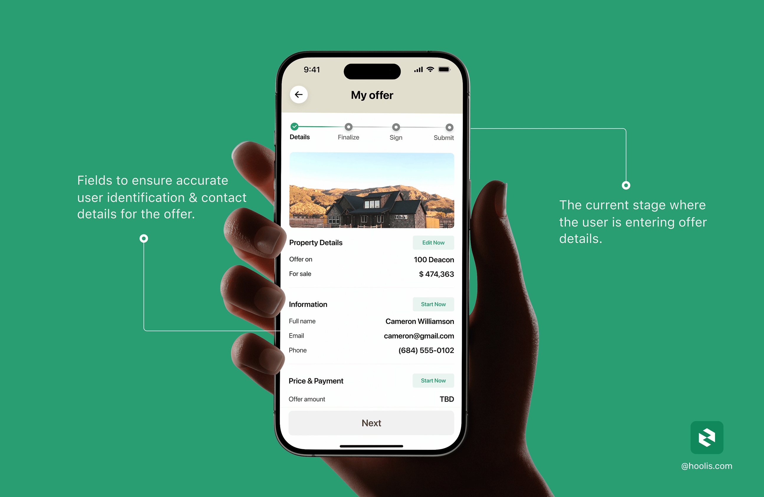 home listing screen ui design