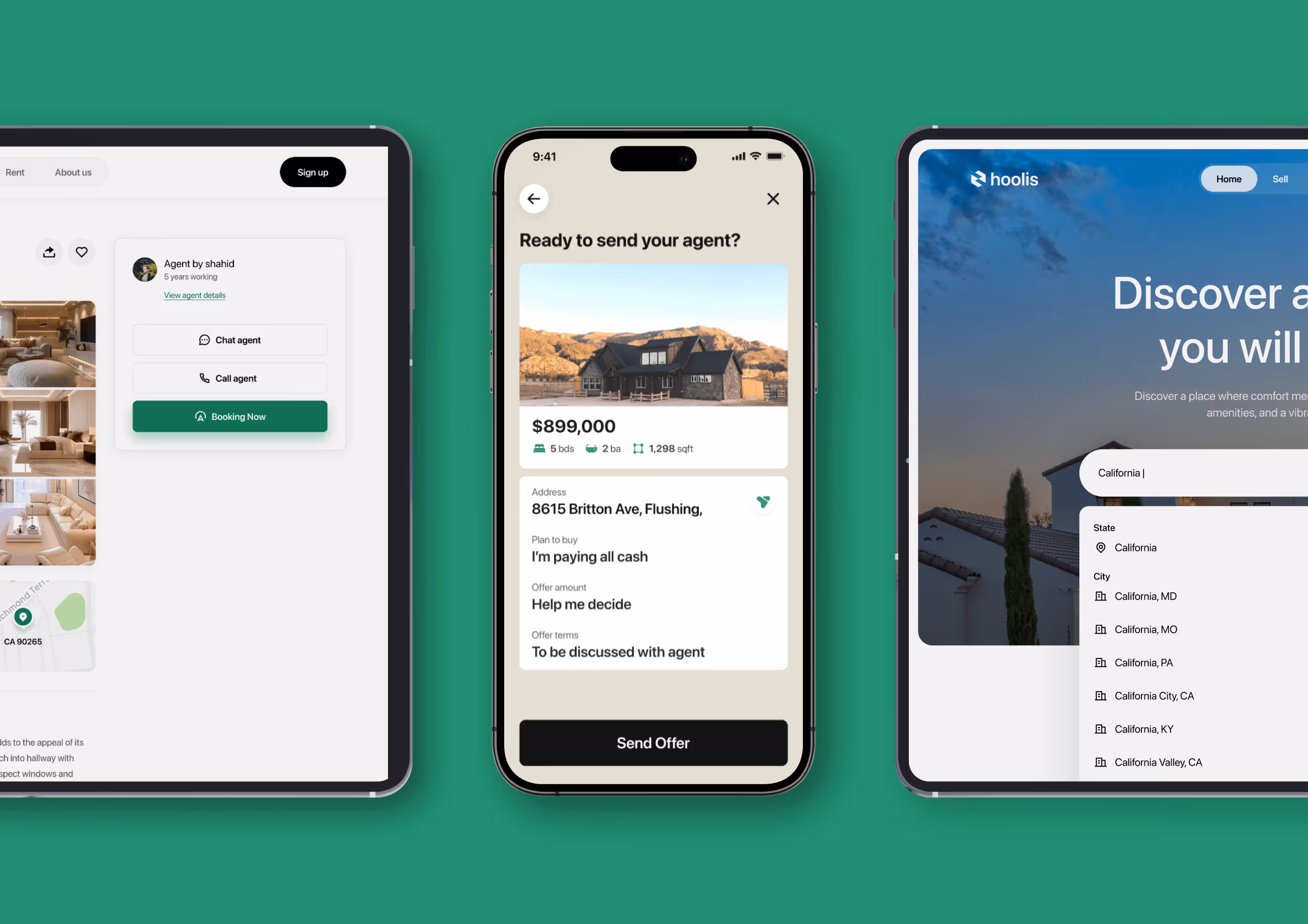 home listing app ux ui