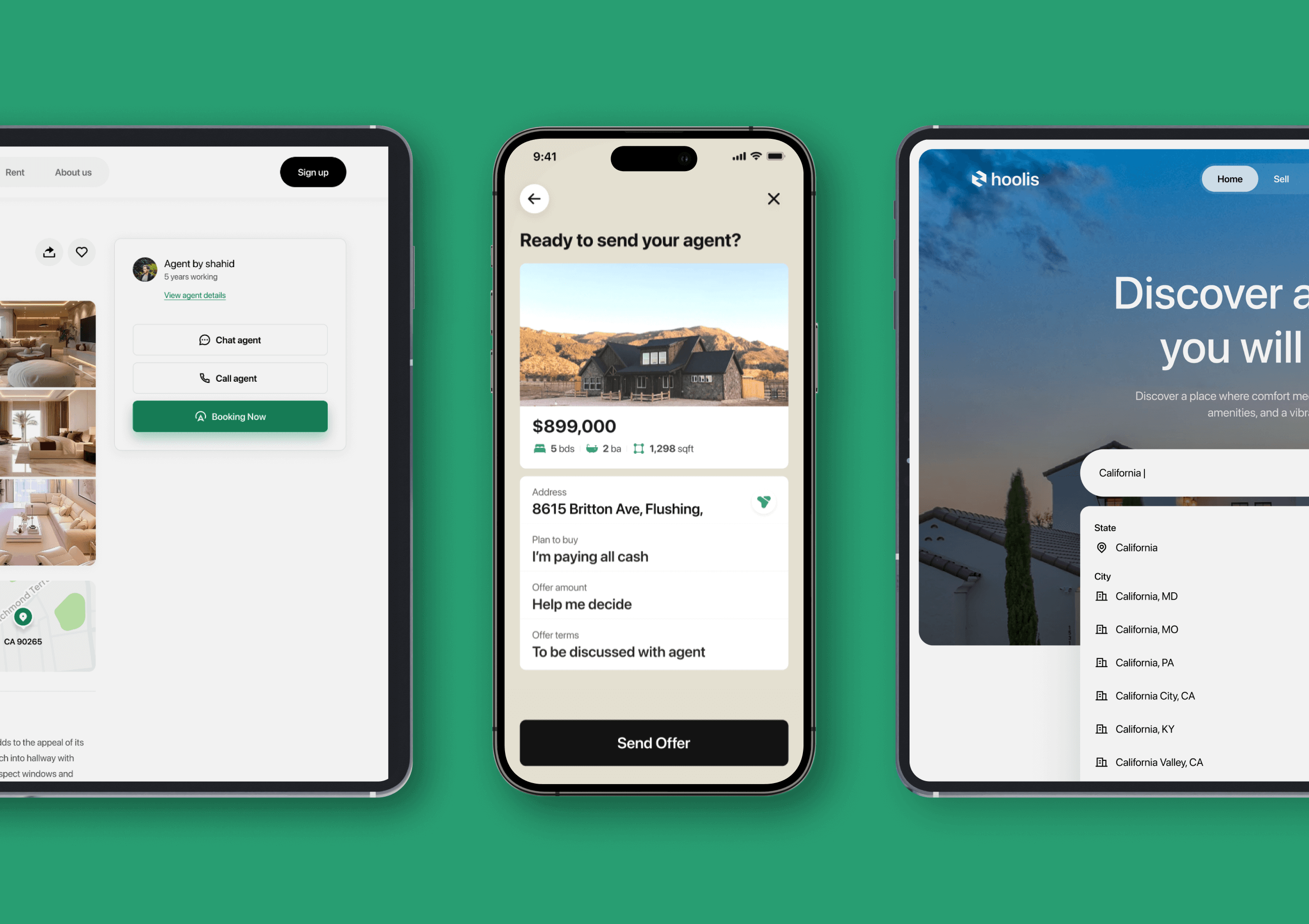 home listing app ux ui